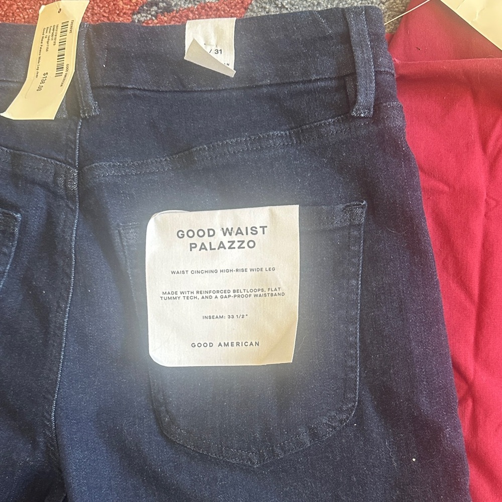 Good American Indigo Wide Leg Jeans - Picture 3 of 6